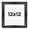 Square Minimalist Shadow Box Black Picture Frame - UV Acrylic, Backing, Hanging Hardware